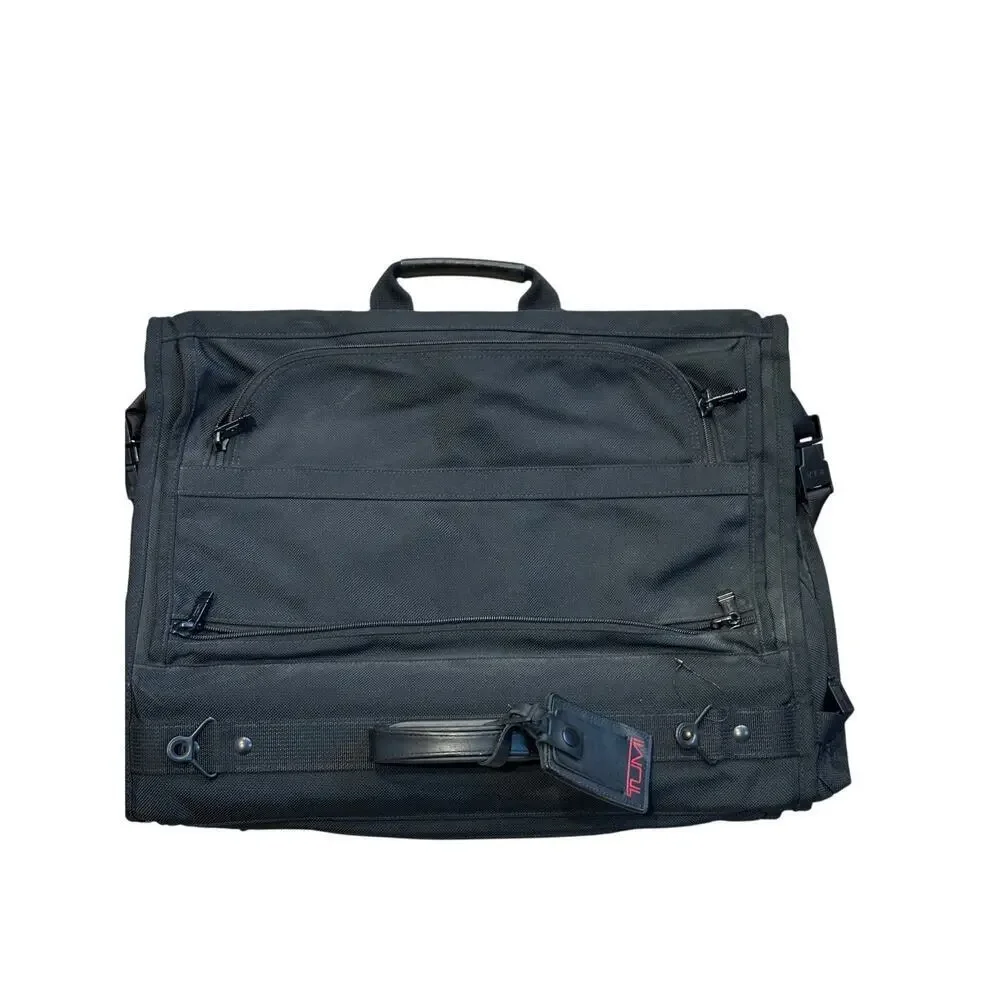 Tumi Black Ballistic Nylon Bi-Fold Carry On Garment Bag